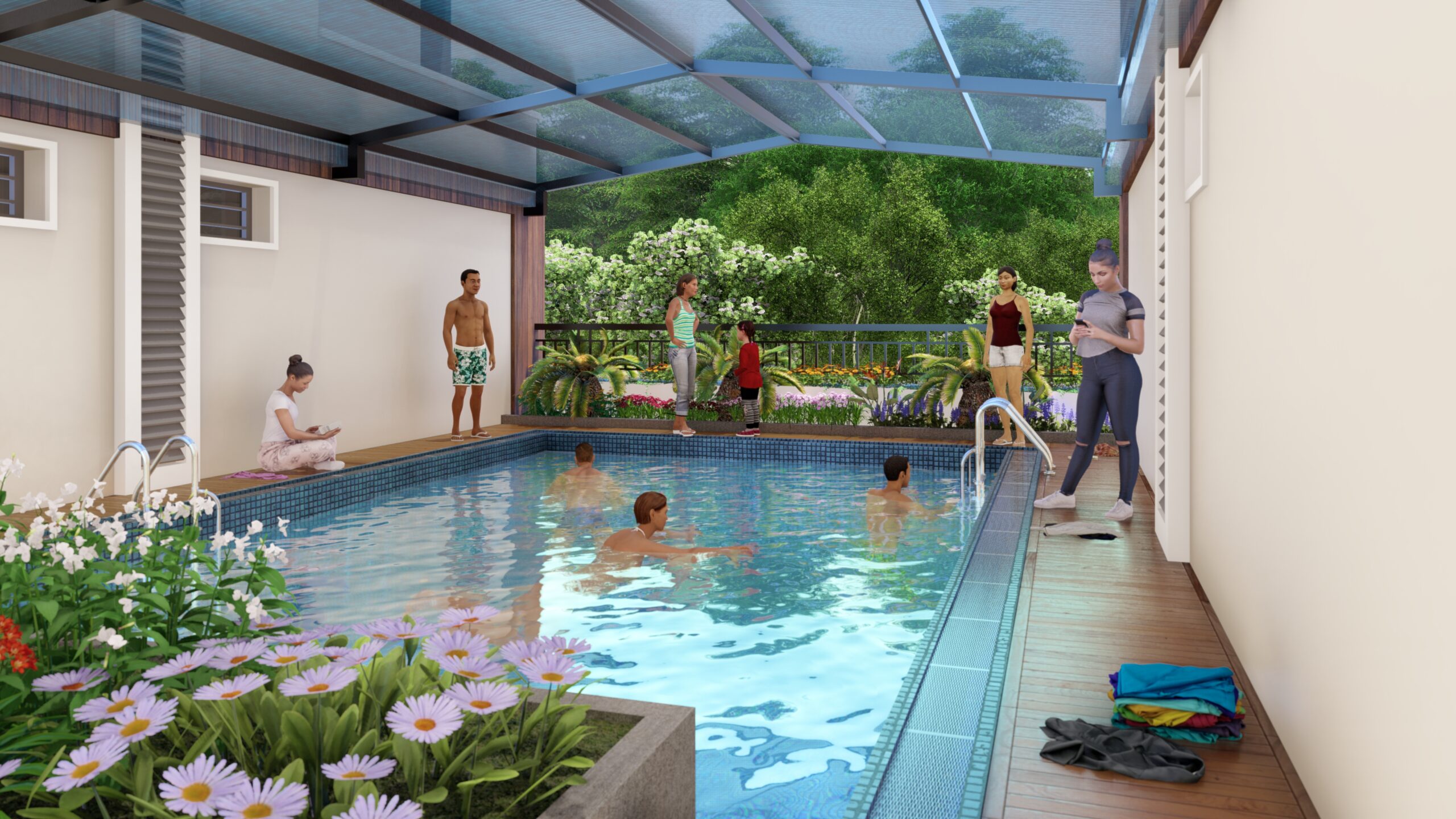 Klv Pool KLV Towers | Luxury & Affordable Apartments in Tirupati & Pudipatla